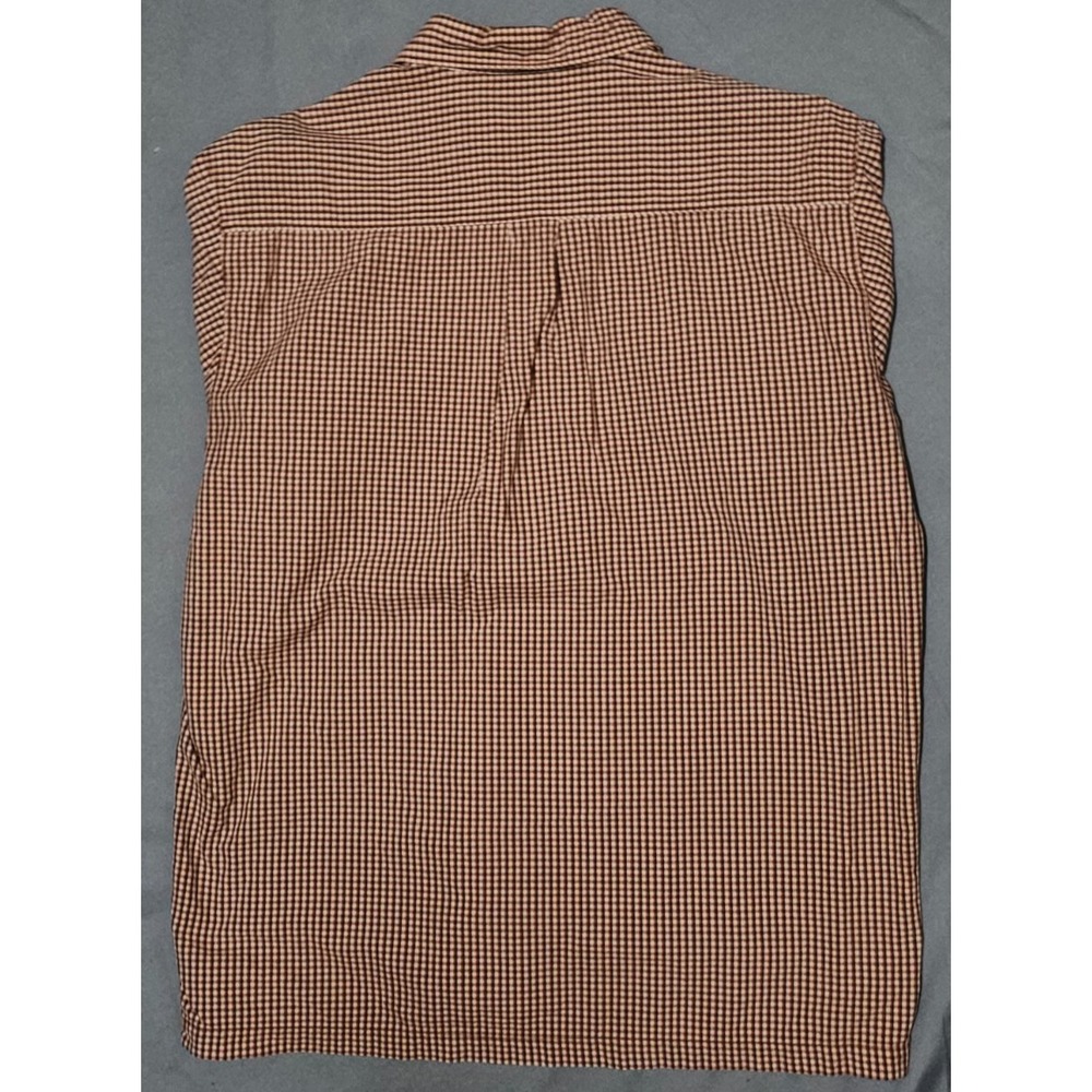 Vintage Levis Red Tab Mens Large Cotton SS Button Up Checkered Plaid Shirt - Picture 4 of 6